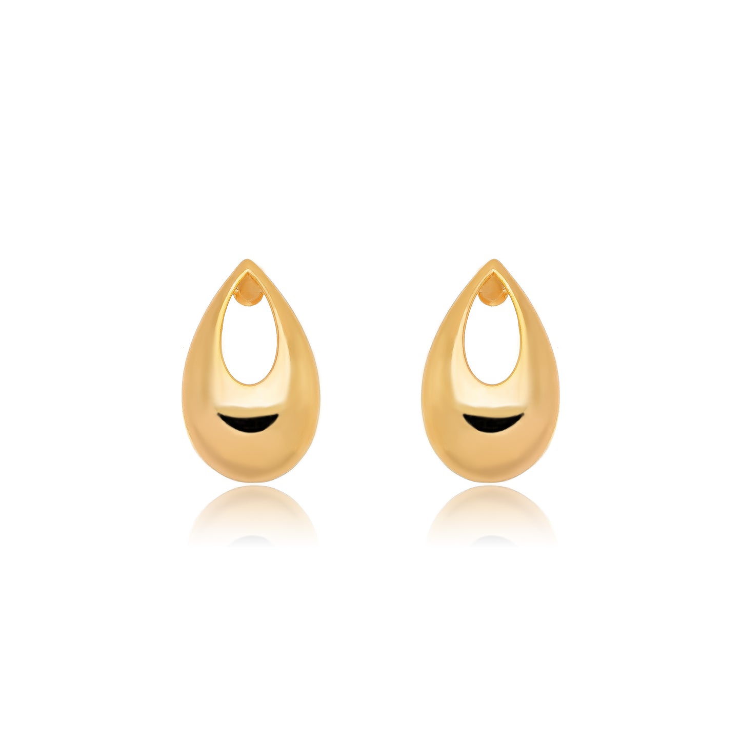 Brinco oval vazado/oval hollow earrings