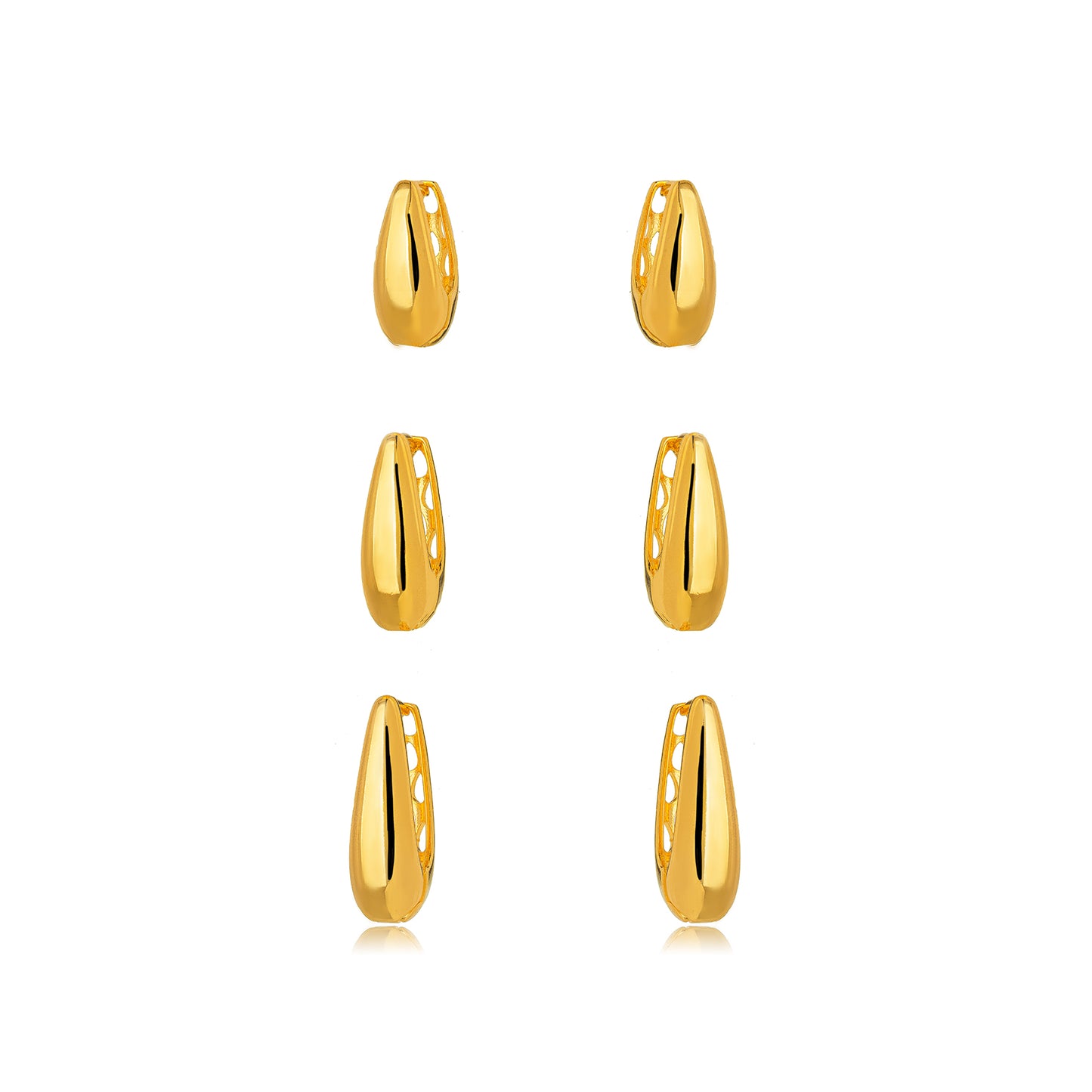 Brinco gota dourado/gold drop earrings