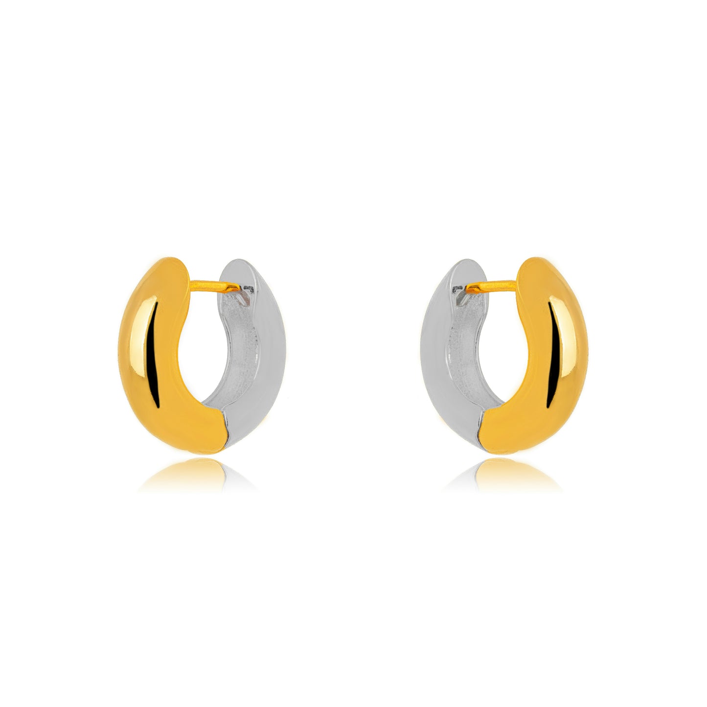 Argola dourada e prateada/golden and silver hoops