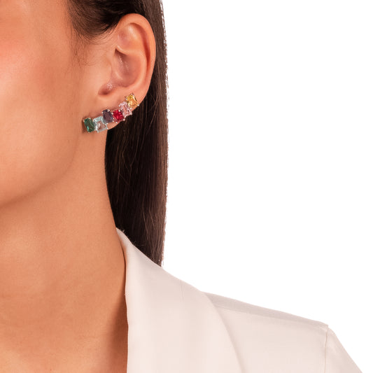 Brinco cristais coloridos/colorful crystals earrings