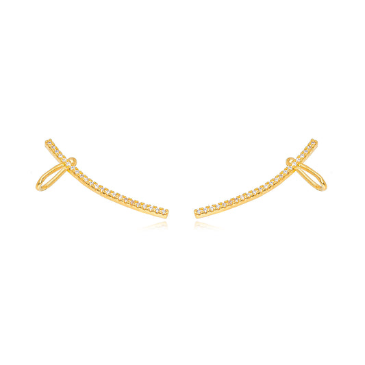 Brinco ear cuff microzircônia/microzircônia earring