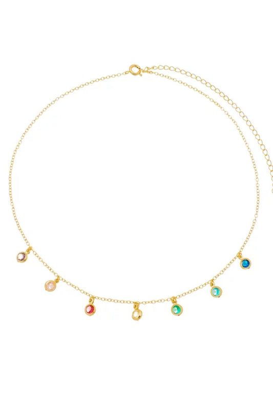 Choker cristais coloridos/colorful crystals choker